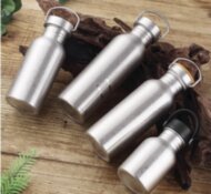Фляга / бутылка походная / туристическая из нержавеющей стали, однослойная 1000ml / 750ml / 500ml / 350ml