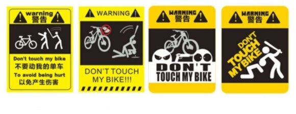 Наклейки светоотражающие DON’T TOUCH MY BIKE
