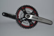 Шатун SR Suntour CW11 XCR V2 424FX SBD BSL, 175MM, 44/32/22T, черный-серебристый