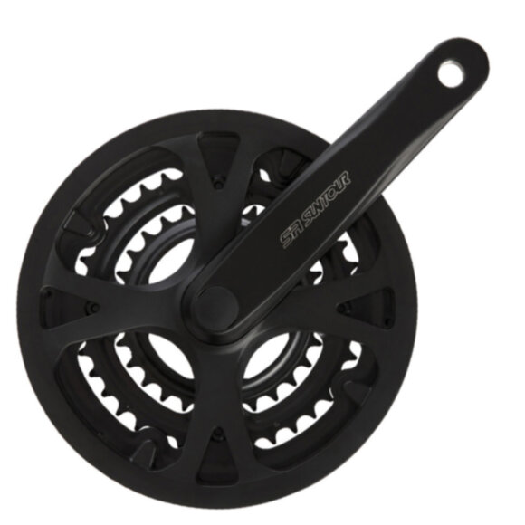 Шатун SR Suntour CW14 XCC T208 PBIBG, 175MM, 48/38/28T, черный