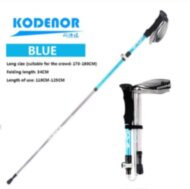 Палки трекинговые «KODENOR» для спортивной ходьбы складные / регулируемая длина / АЛЮ 7075 / 92-111 СМ ГОЛУБОЙ