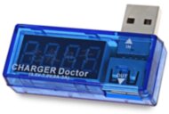 USB тестер Keweisi KWS-02 (3.0V-7.0V; 0A-3.0A) / "Charger Doctor" измеритель текущих значений: A, V СИНИЙ, УГЛОВОЙ