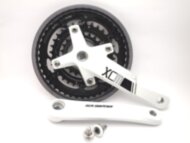 Шатун SR Suntour CW15 XCM T414 WHSG, 170MM, 44/32/22T, белый-черный