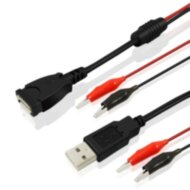 Переходник / адаптер / зажимы / "крокодилы" JUWEI с USB "ПАПА" / "МАМА"