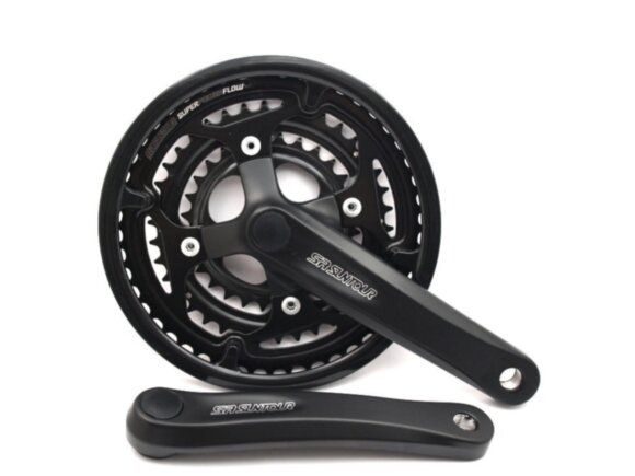 Шатун SR Suntour CW16 XCE JR T312 PBBG, 160MM, 42/34/24T, черный