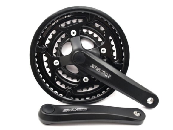 Шатун SR Suntour CW16 XCE T318 PBBG, 170MM, 48/38/28T, черный