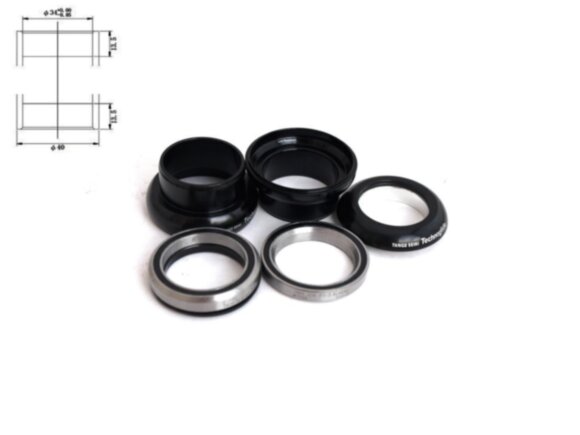 Рулевая колонка Tange Seiki IA RDC82, 1-1/8", черный