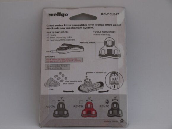 Шипы для велообуви Wellgo RC-7C, черный