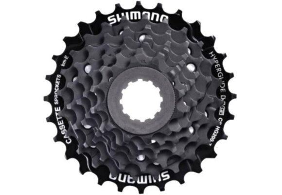 Кассета Shimano CS-HG200, 7k, 12-32T, черный-серебристый