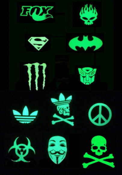 Наклейки люминесцентные Luminescent stickers Наклейки люминесцентные Luminescent stickers