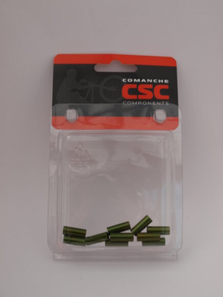 Набор наконечников тормоза SCS End Cup BR 5, AL, CNC, WTP, 5MM, 10PC, зеленый