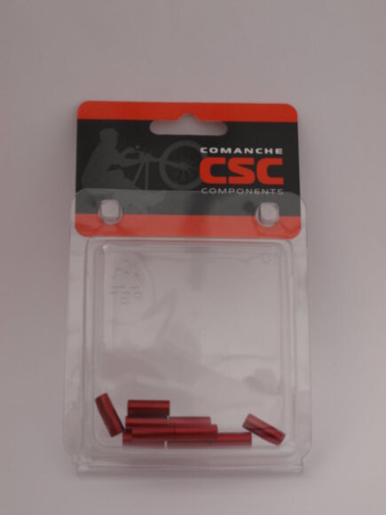 Набор наконечников тормоза SCS End Cup BR 5, AL, CNC, WTP, 5MM, 10PC, красный