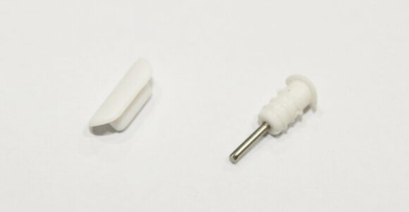 Заглушки силиконовые защитные от грязи, комплект: аудио Mini-Jack 3.5 mm 1 Micro-USB / iPhone 5, 6 / Type-C IPHONE 6, БЕЛЫЙ