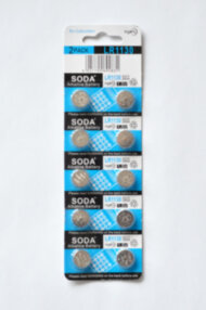 Щелочная дисковая батарейка «таблетка» 1.5V AG10 LR1130 «SODA»