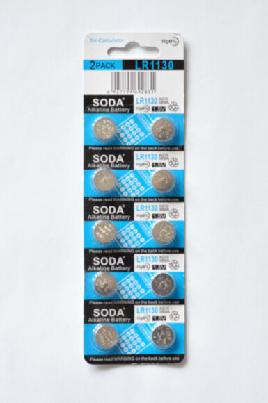 Щелочная дисковая батарейка «таблетка» 1.5V AG10 LR1130 «SODA»