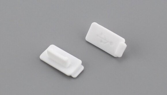 Заглушки силиконовые изолирующие защитные в USB-порт от пыли / грязи / воды / дождя БЕЛЫЙ