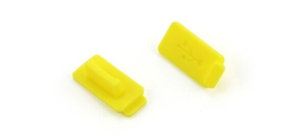 Заглушки силиконовые изолирующие защитные в USB-порт от пыли / грязи / воды / дождя ЖЁЛТЫЙ