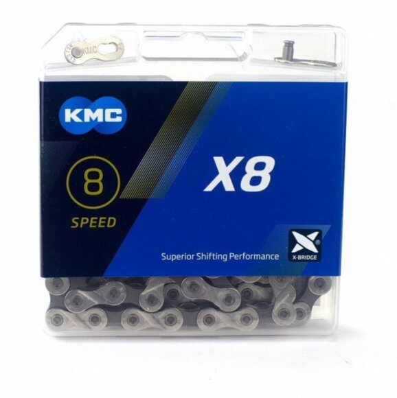 Цепь КМС X8, 116L, серебристый