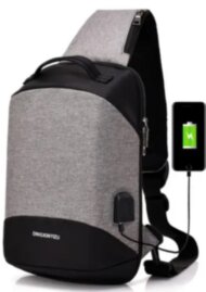 Сумка-слинг нагрудная городская с USB-выходом Rbuz Сумка-слинг нагрудная городская с USB-выходом Rbuz
